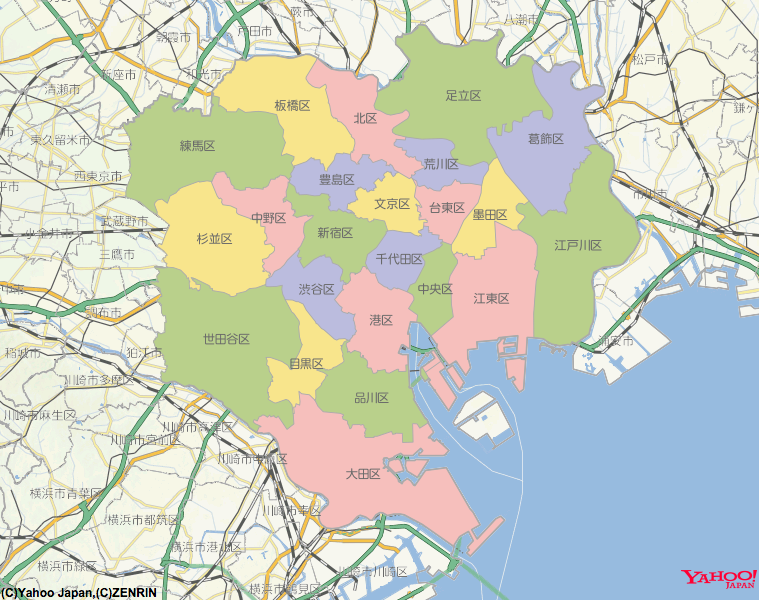 東京都23区地図