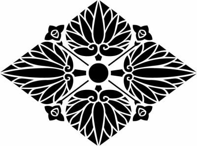 花付き四つ葵菱