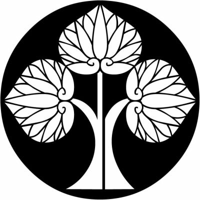 石持ち地抜き立ち葵