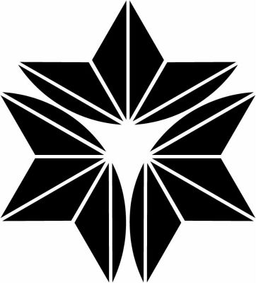 外三つ割り麻の葉・外向き三つ割り麻の葉・外向き三つ割り麻