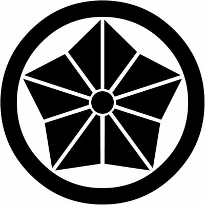 丸に麻の葉桔梗