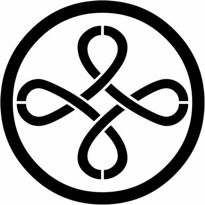 中輪に結び井桁・中輪に結井桁・中輪に反り結び井桁