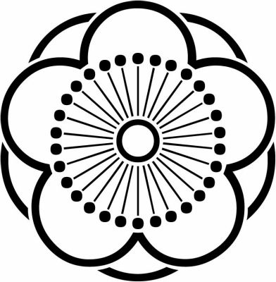 陰八重向こう梅