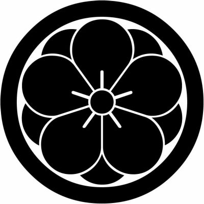 丸に八重梅（２）