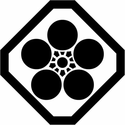 隅切り角に梅鉢