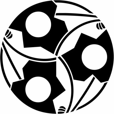 三つ割り雁木日の丸扇