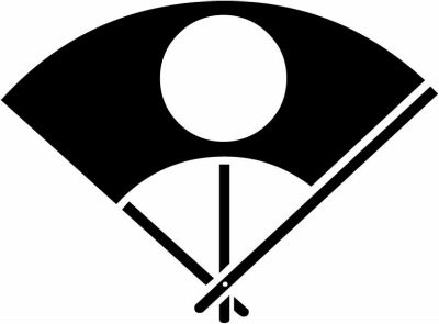 三本骨扇に日の丸・日の丸三本骨扇