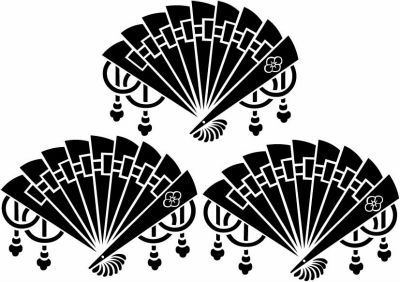 三つ盛り雁木檜扇