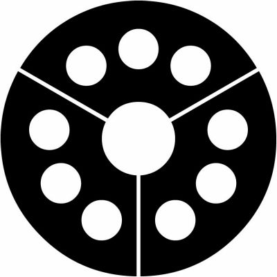 三つ地紙に九曜