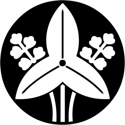 石持ち地抜き立ち沢瀉（１）・石持ち地抜き沢瀉