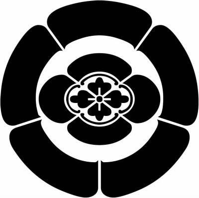 一重瓜に木瓜・一重五瓜に木瓜