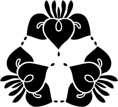 三つ杜若の花・尻合わせ三つ花杜若・尻合わせ三つ杜若の花