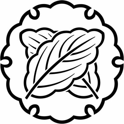 雪輪に陰違い柏