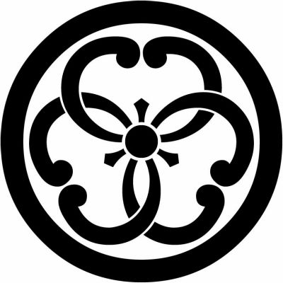 丸に蔓結び片喰