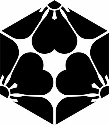 六角三つ割り片喰・亀甲形三つ割り片喰・六角形三つ割り片喰