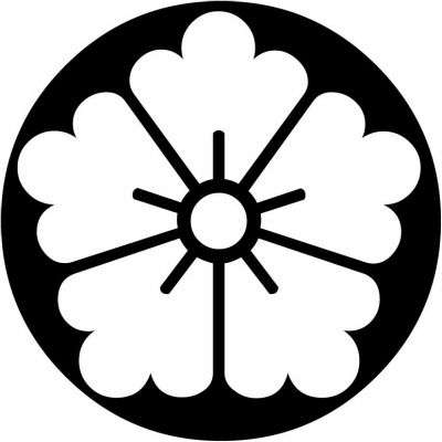 石持ち地抜き唐花