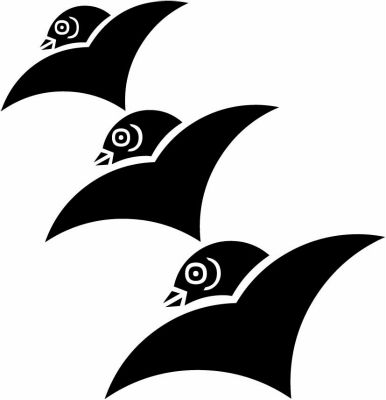 三つ斜め雁金・三羽雁金