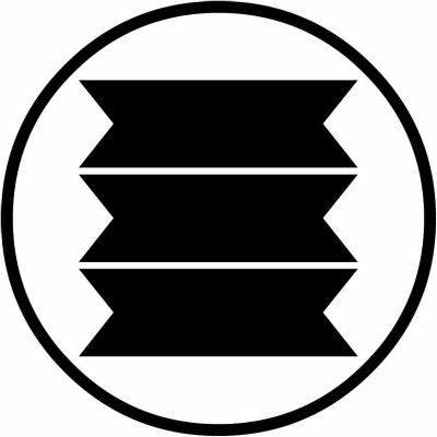 細輪に三つ切り竹・細輪に三つ横並び切り竹