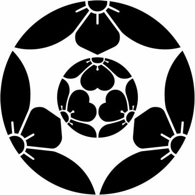 三つ割り桔梗に三つ割り片喰