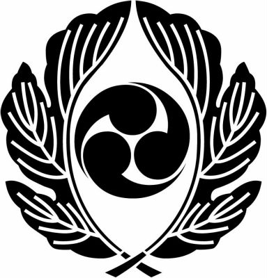 外向き割り抱き菊葉中に三つ巴