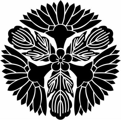 三つ葉菊に梅の花