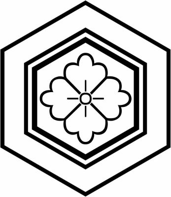 陰亀甲に陰花角