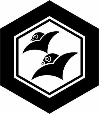 亀甲に二つ斜め雁金・亀甲に増山雁金