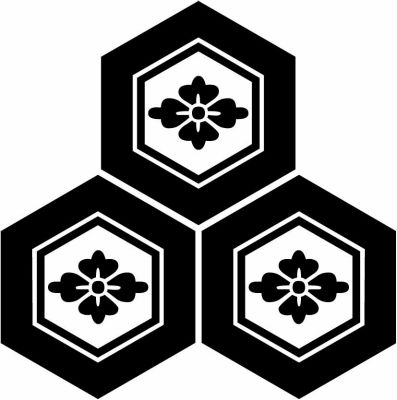 三つ盛り亀甲に花菱