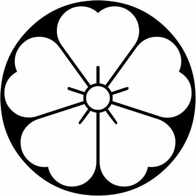 石持ち地抜き桜（２）