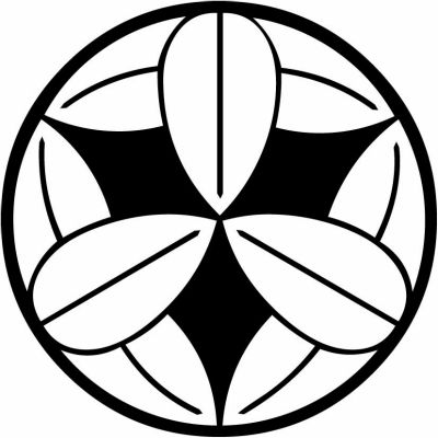 石持ち地抜き九枚笹