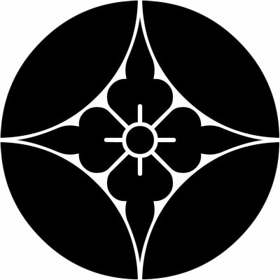 七宝に反り花角