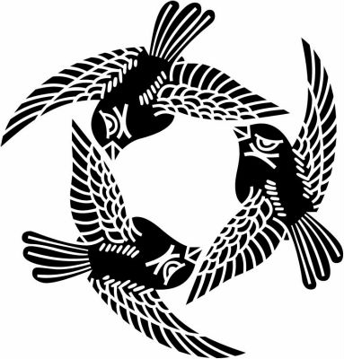 飛び三羽雀・三羽飛び雀（３）・三羽追い雀