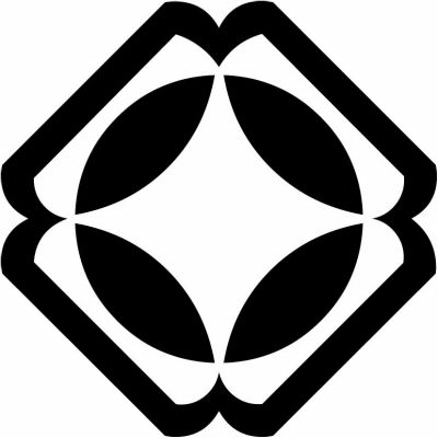 隅入り角に七宝