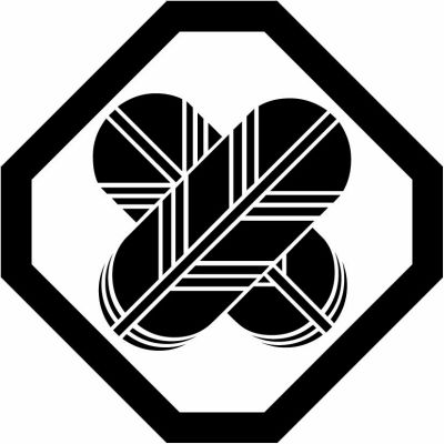 隅切り角に違い鷹の羽