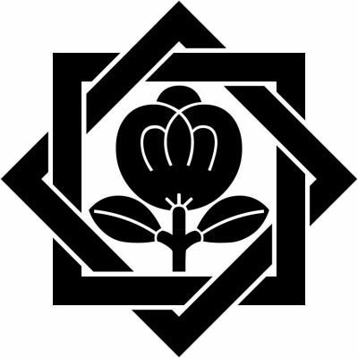 重ね角に茶の実・組み合い角に茶の実