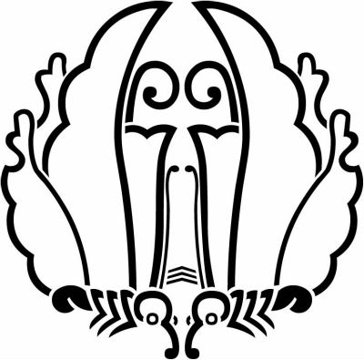 細中陰対い揚羽蝶