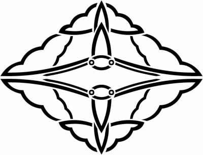 中陰上下対い蝶菱・中陰対い蝶菱