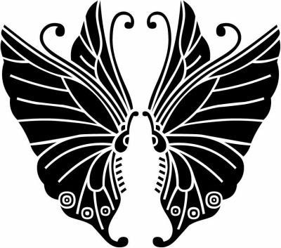 変わり対い揚羽蝶