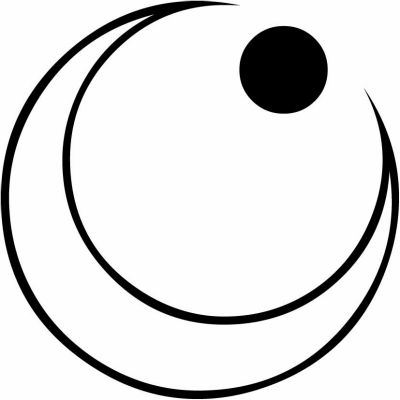 右向き陰日向月に星・右向き陰日向月星