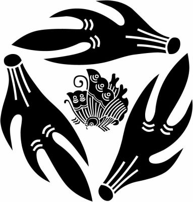 三つ追い角に揚羽蝶