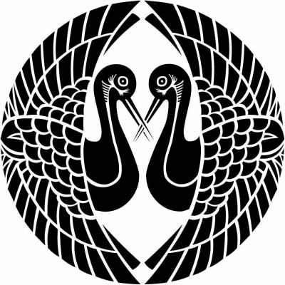 喰い合い対い鶴（２）