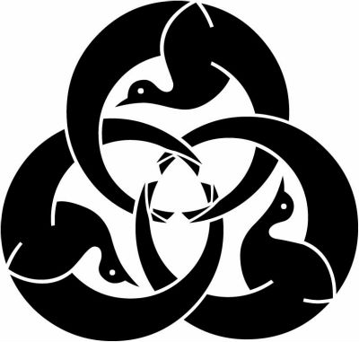 光琳三つ金輪鶴（２）