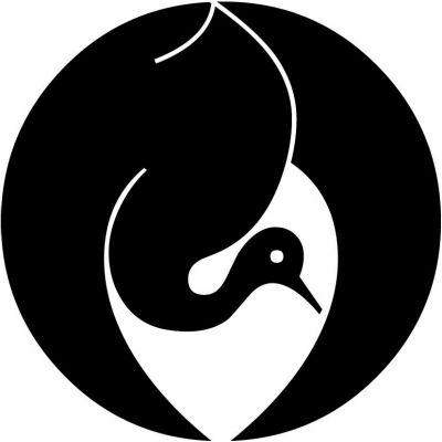 降り光琳鶴の丸