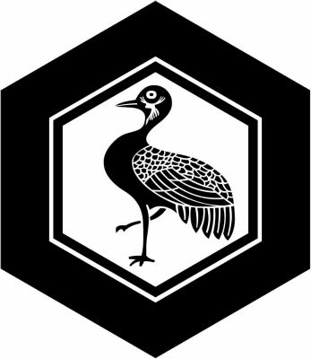 子持ち亀甲に立ち鶴・亀甲に立ち鶴