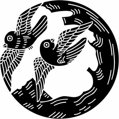 朽木に飛び鳩・朽ち木鳩