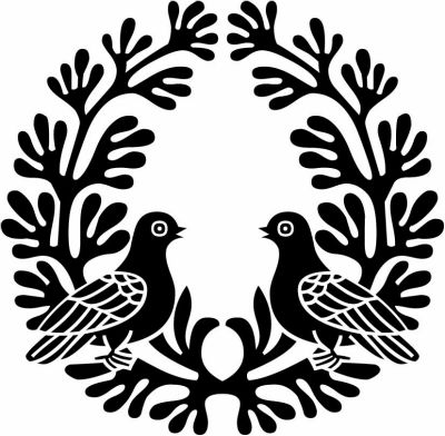 抱き寓生に対い鳩（１）