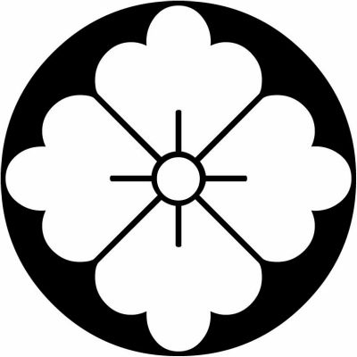 石持ち地抜き花角