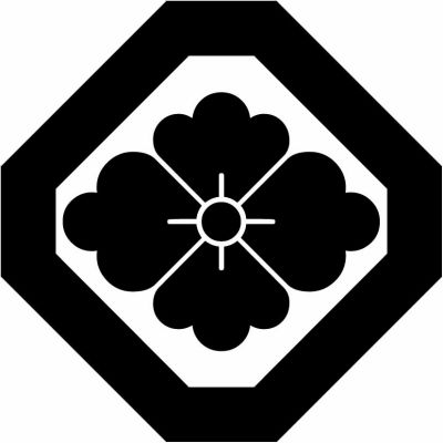 隅切り角に花菱