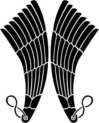 外向き立ち羽箒・外対い並び羽箒