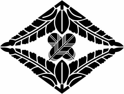 対い藤菱に違い鷹の羽